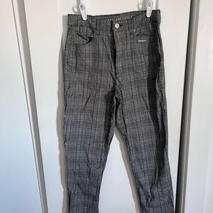 Gray Plaid Pants